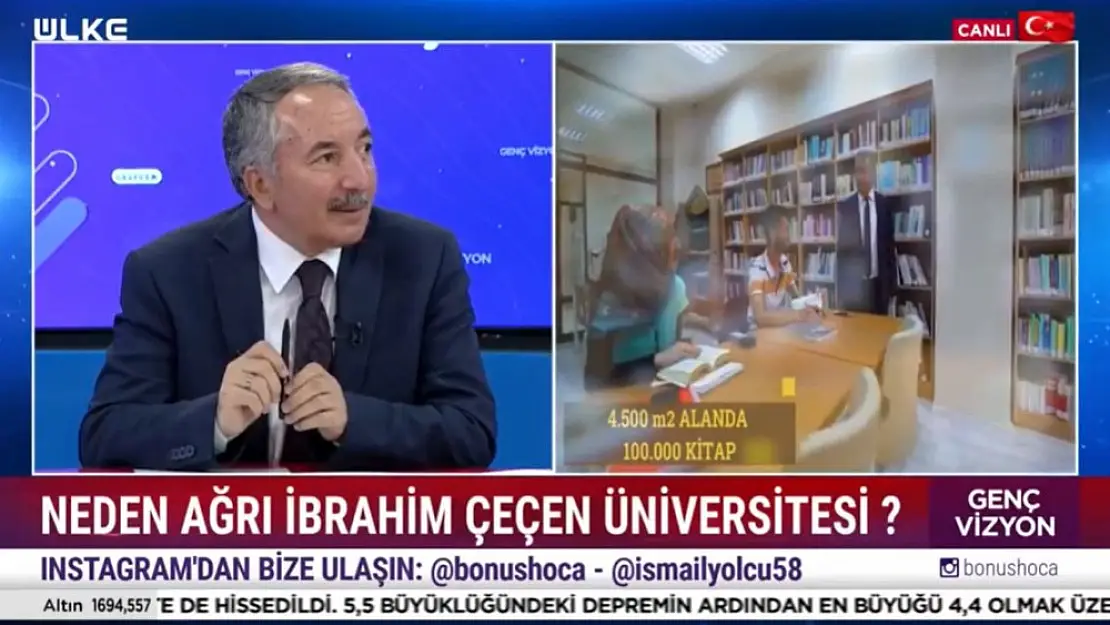 Prof. Dr. KARABULUT, Ülke TV'de AİÇÜ'yü Anlattı