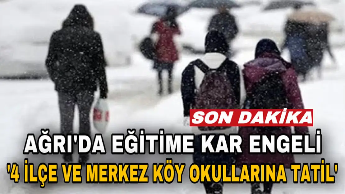 Son dakika.. Ağrı'da eğitime kar engeli