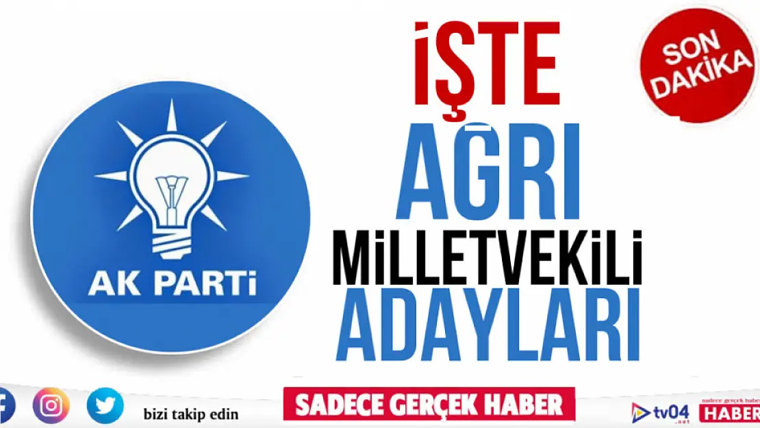 Son dakika… AK Parti Ağrı Milletvekili Adayları Belli Oldu