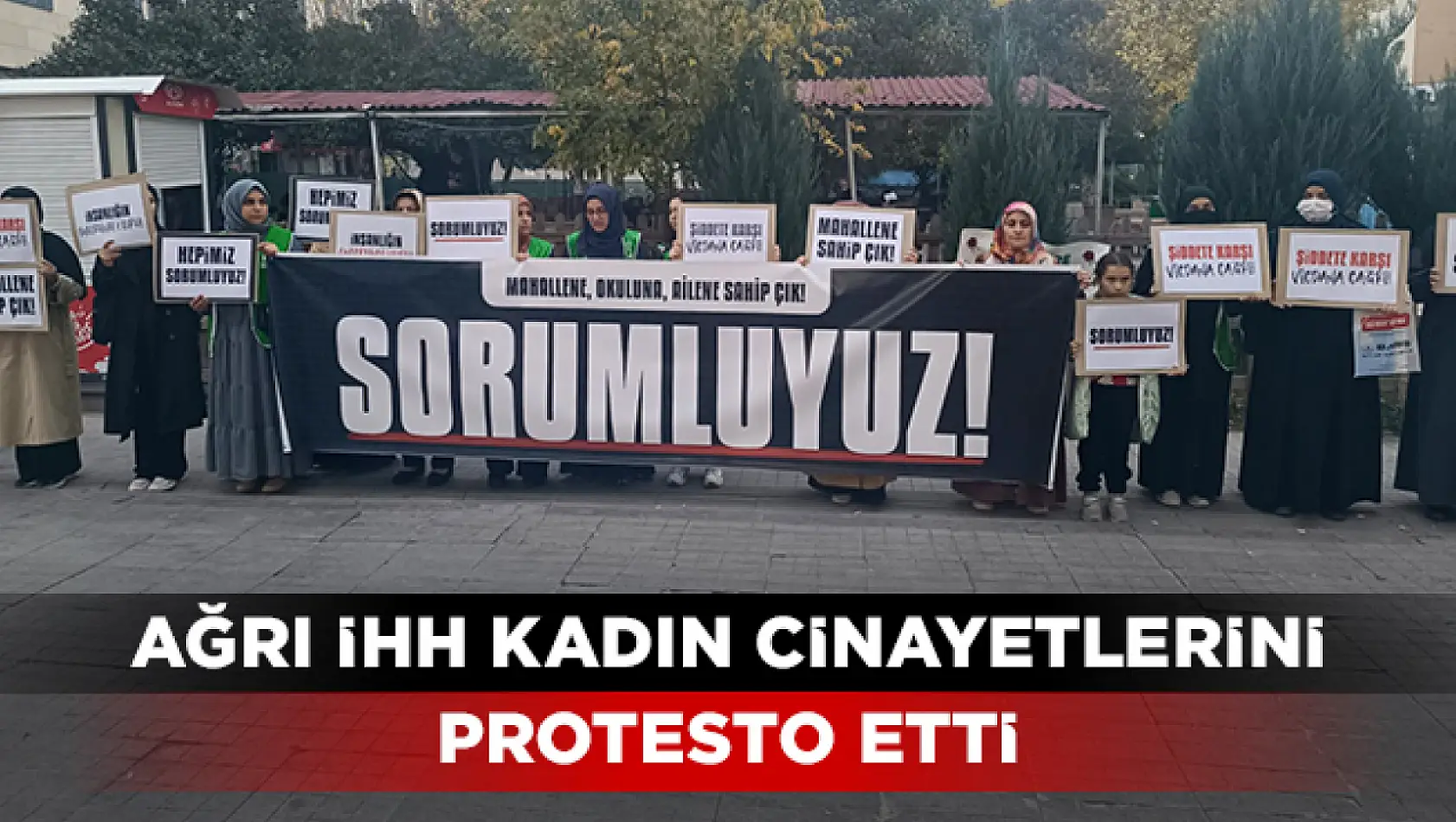 Ağrı'da Kadın Cinayetleri Protesto Edildi