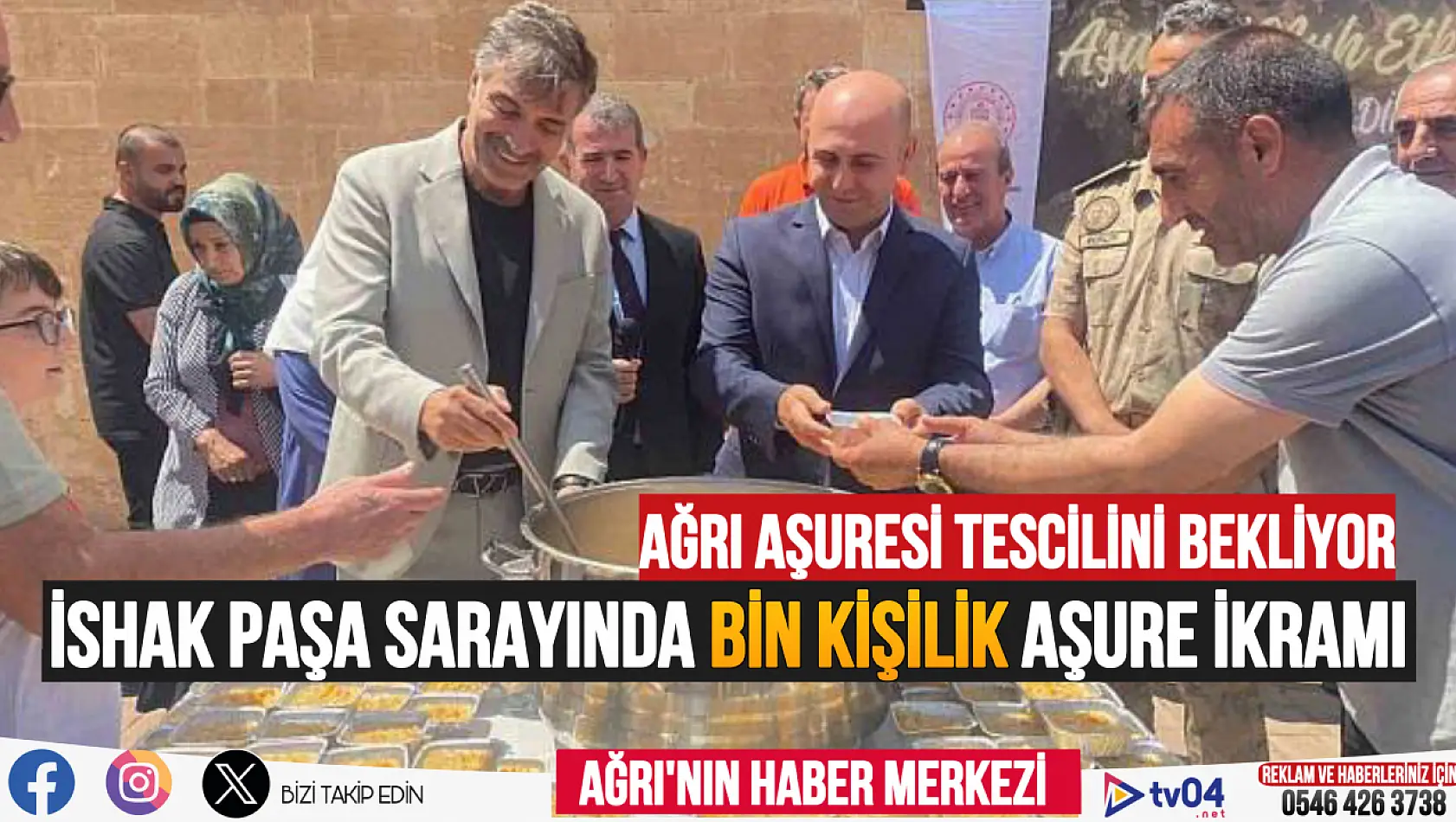 İshak Paşa Sarayı'nda bin kişilik aşure ikramı yapıldı