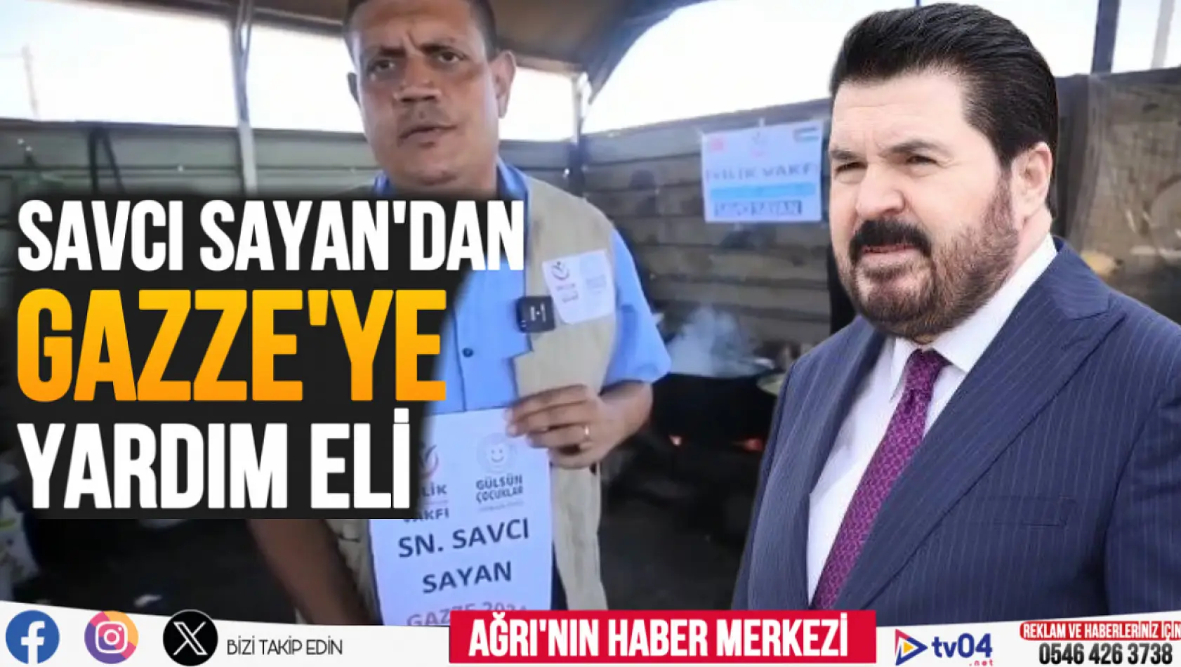 Savcı Sayan'dan, Gazze'ye sıcak yemek yardımı