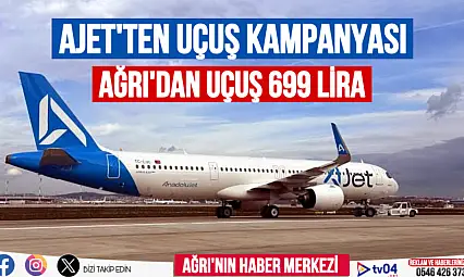 Ajet'ten Ağrı kampanyası uçuşlar 699 lira'ya düştü!