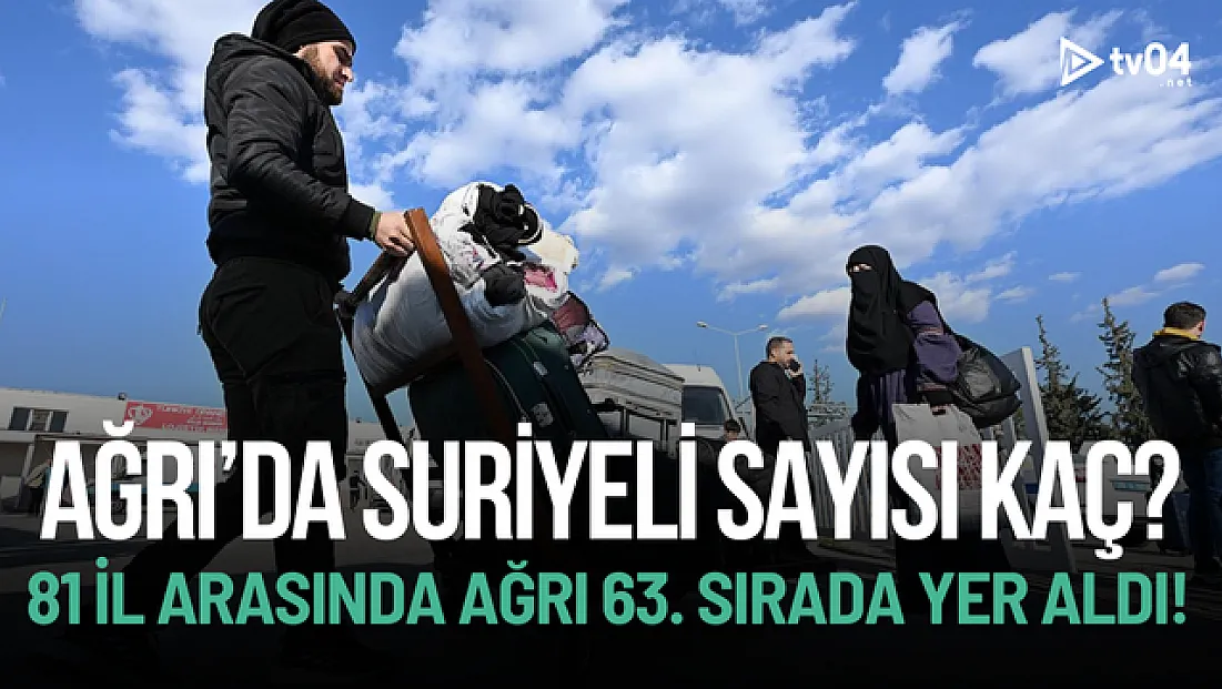 Ağrı'da Suriyeli sayısı kaç?