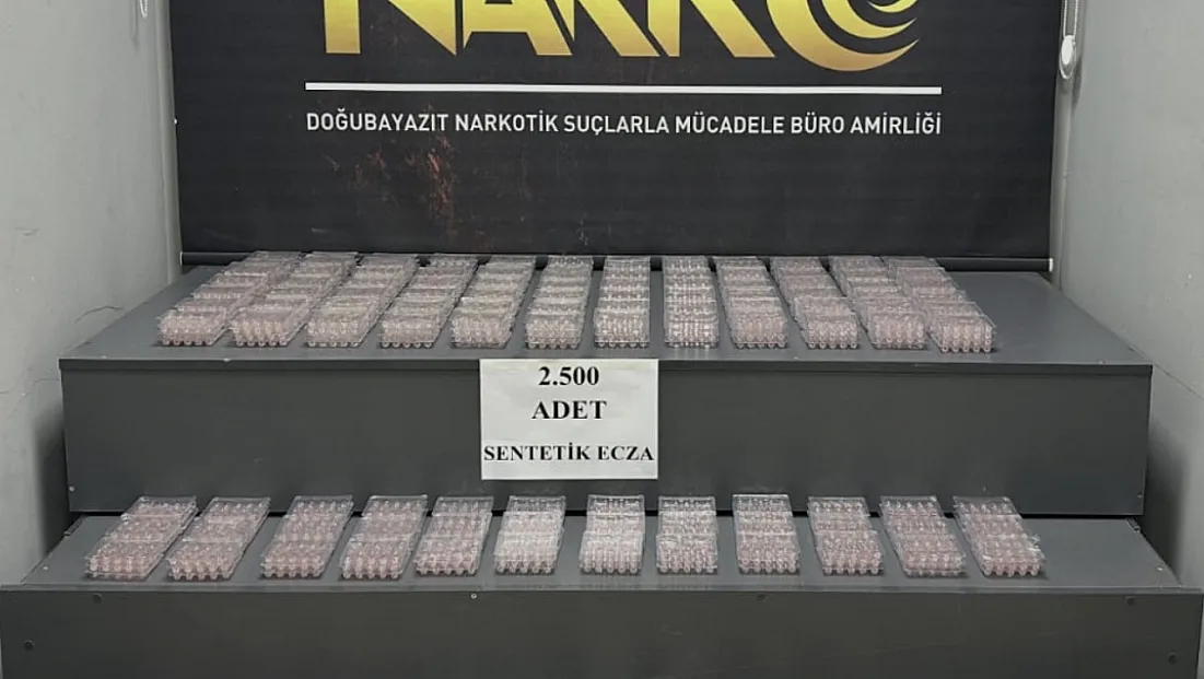 Ağrı Doğubayazıt’ta Narkotik Operasyonu: 2 Bin 500 Adet Sentetik Ecza Ele Geçirildi