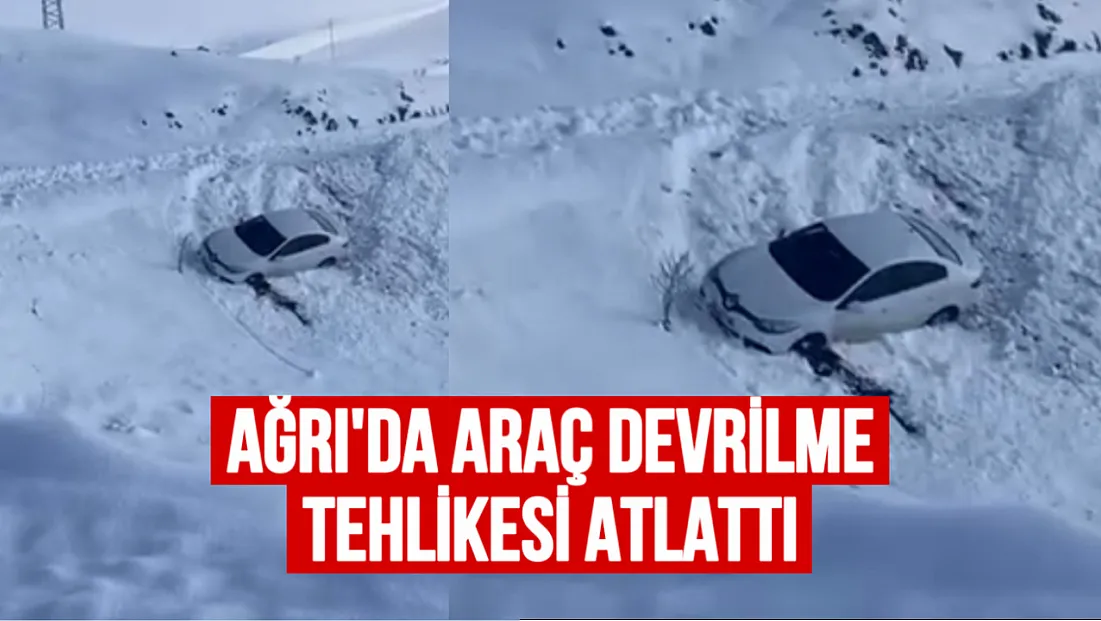 Ağrı Hamur Demirkapı Köyü Yolunda Otomobil Buzda Kontrolden Çıktı