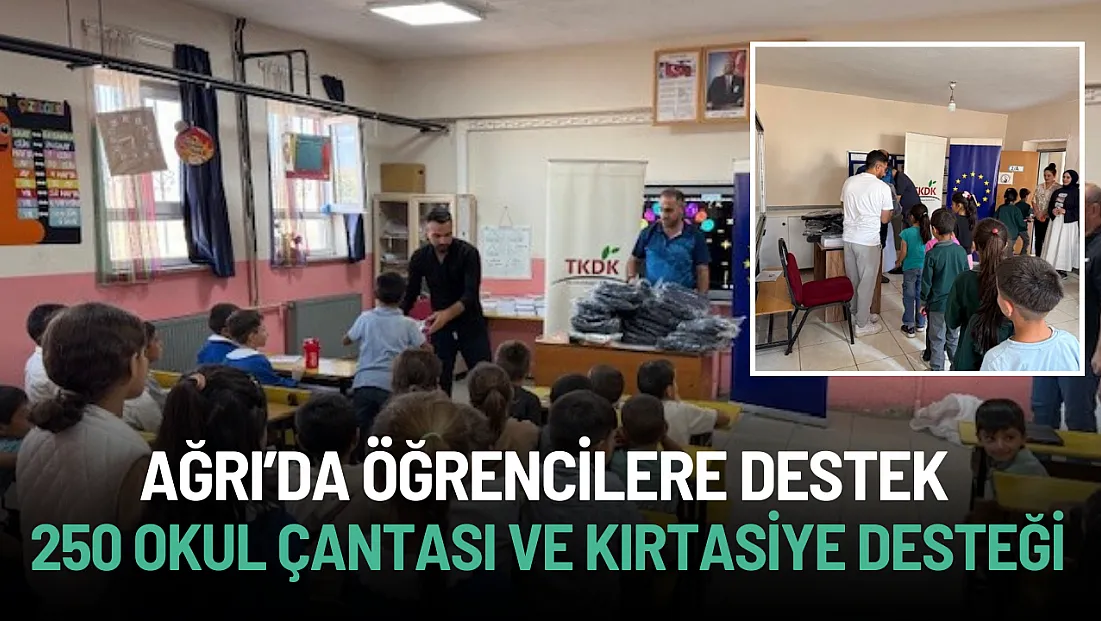 Ağrı’nın Hamur İlçesinde Öğrencilere 250 Çanta ve Kırtasiye Desteği