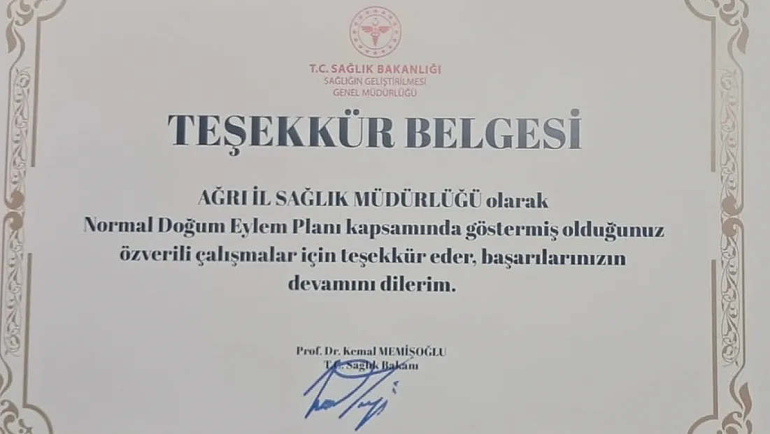 Ağrı, Normal Doğumun Teşviki Konusunda Türkiye’ye Örnek Gösterildi
