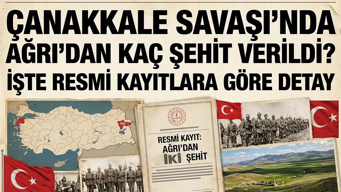 Çanakkale Savaşı’nda Ağrı’dan Kaç Şehit Verildi?