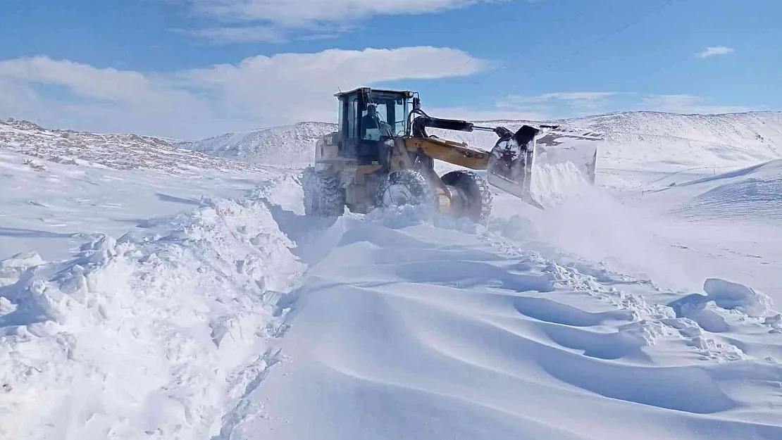 Iğdır'da kardan kapanan köy ve mezra yolları açıldı
