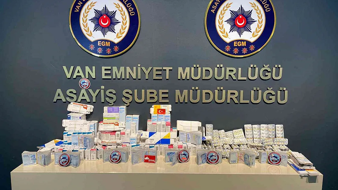 Van'da kaçak ilaç ve 100 bin TL ele geçirildi
