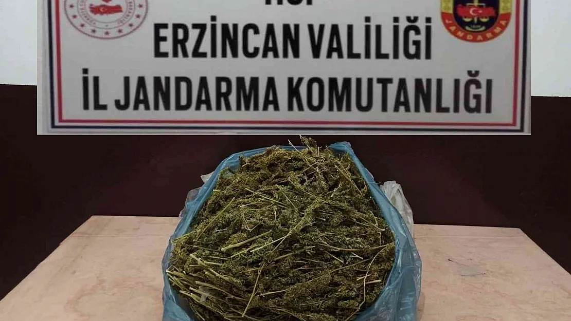 Erzincan'da 2 kilo 848 gram kubar esrar ele geçirildi
