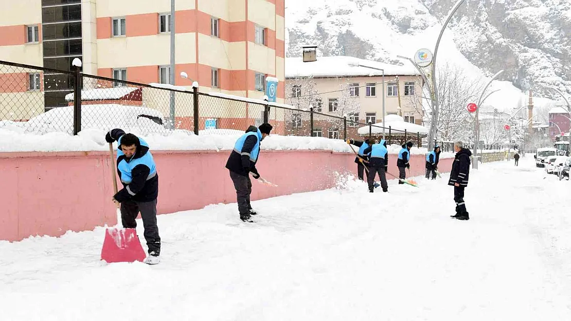 Çatak Belediyesinden karla mücadelede çalışması
