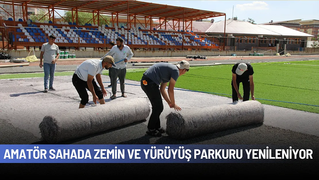 Ağrı'da Amatör Sahada Zemin ve Yürüyüş Parkuru Yenileniyor