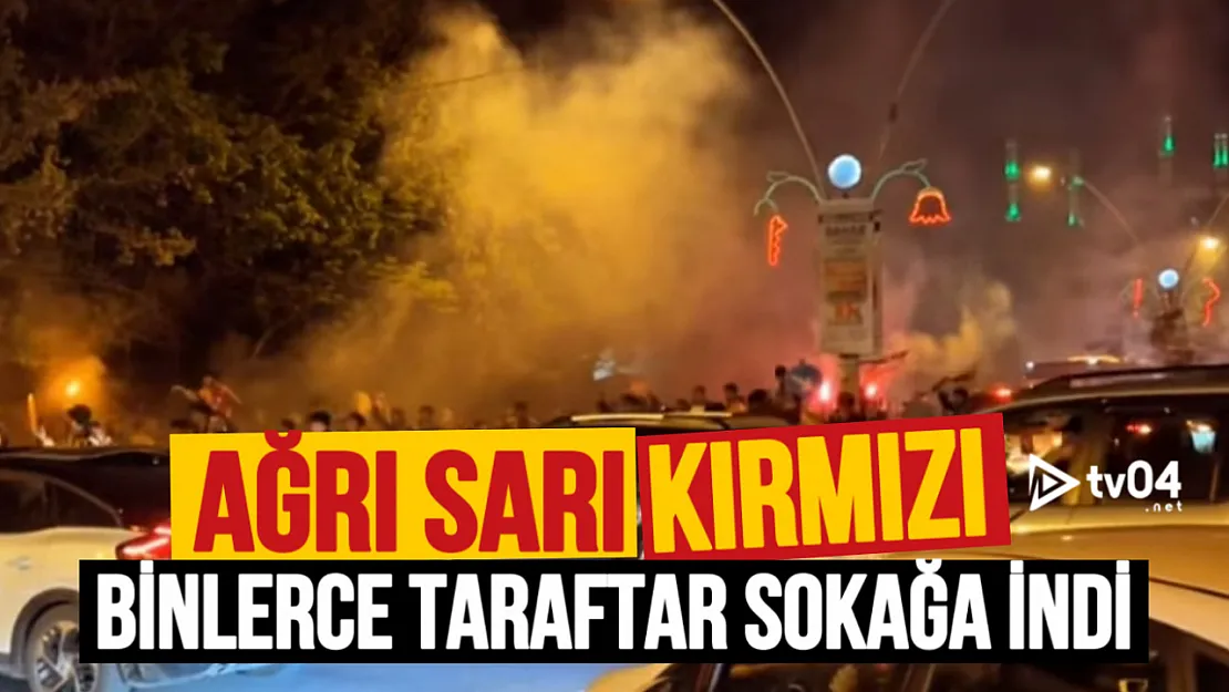 Ağrı'da Galatasaray Coşkusu: Şampiyonluk Kutlamaları Cadde ve Sokaklara Taştı