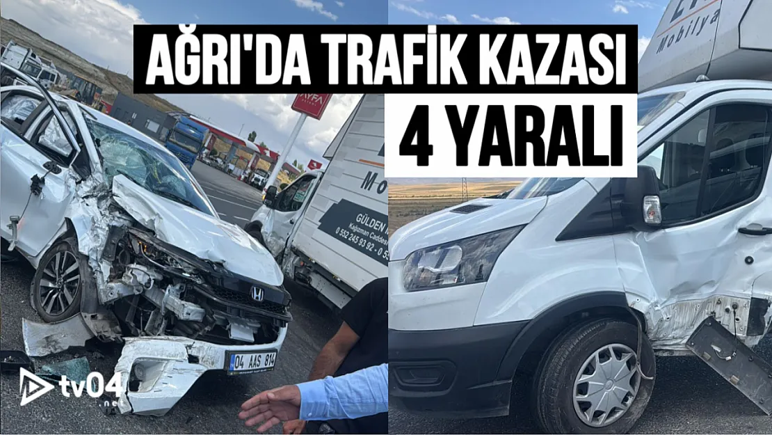 Ağrı'da Hayvan Borsası Yakınlarında Trafik Kazası: 4 Kişi Yaralandı