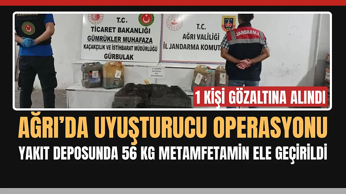 Ağrı'da Jandarma ve Gümrük Operasyonu: Tırın Yakıt Deposunda 56 Kilo Sıvı Metamfetamin Ele Geçirildi