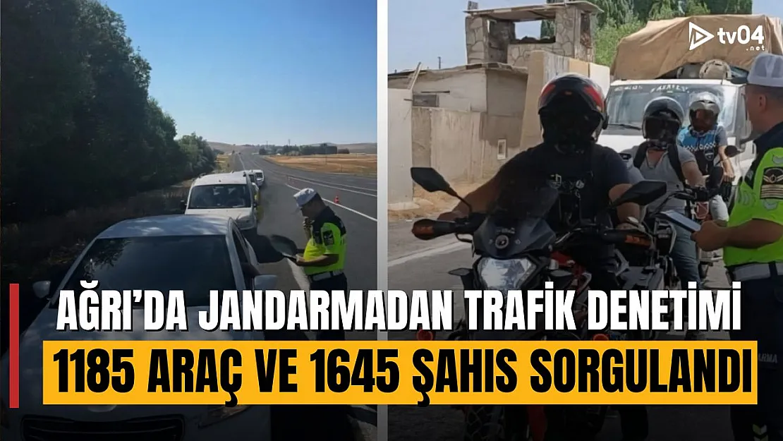 Ağrı'da Jandarmadan Trafik Denetimi: 1185 Araç ve 1645 Şahıs Sorgulandı