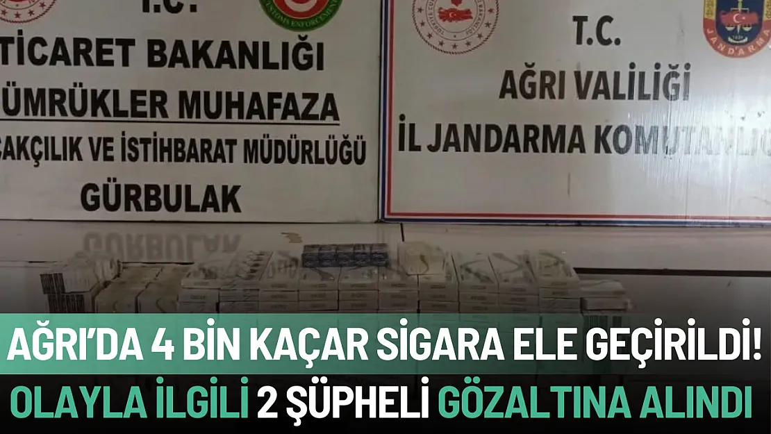 Ağrı'da Kaçak Sigara Operasyonu: 4 Bin 450 Paket Ele Geçirildi