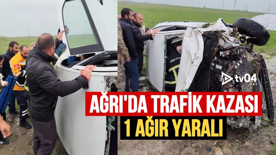 Ağrı Eleşkirt Uzunyazı Köyü Karşısında Trafik Kazası: 2 Yaralı