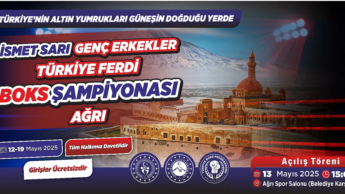 Ağrı, Genç Erkekler Türkiye Ferdi Boks Şampiyonası'na Ev Sahipliği Yapacak