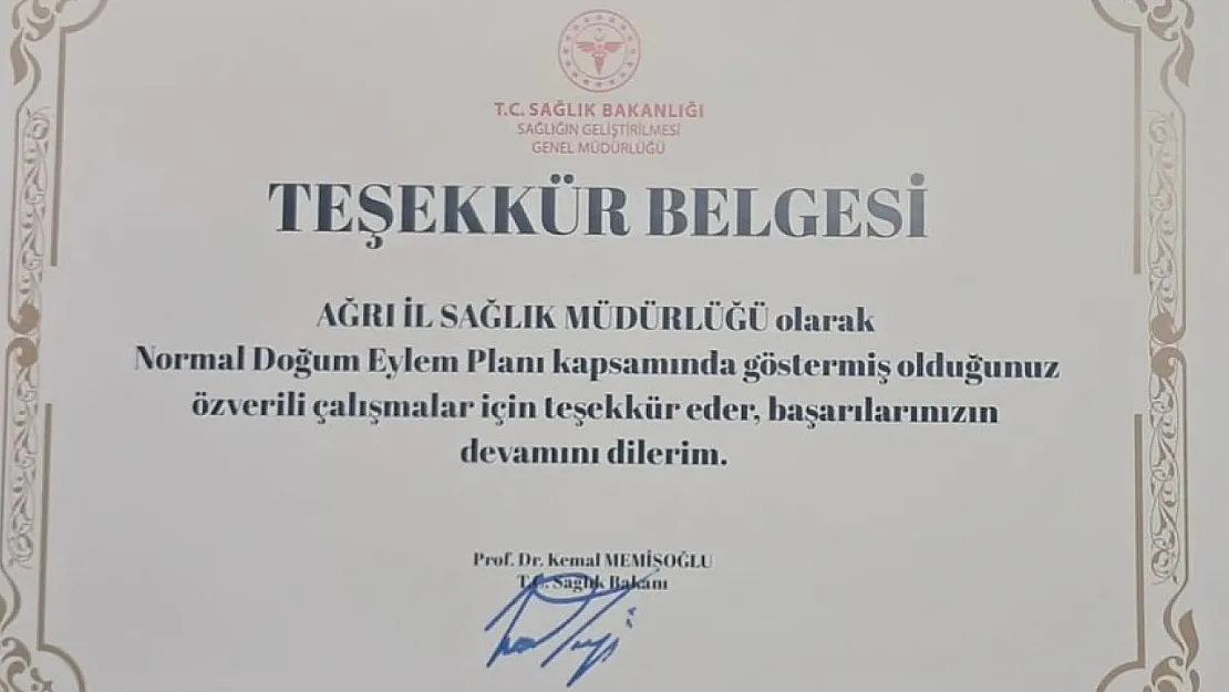 Ağrı, Normal Doğumun Teşviki Konusunda Türkiye'ye Örnek Gösterildi