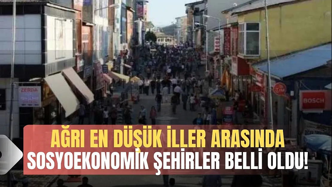 Ağrı Sosyoekonomik Seviyesi En Düşük İller Arasında Yer Aldı
