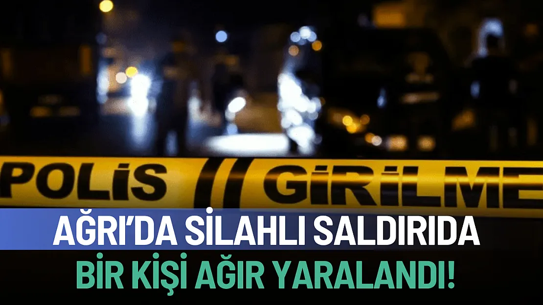 Diyadin'de Silahlı Saldırı: 1 Kişi Ağır Yaralandı