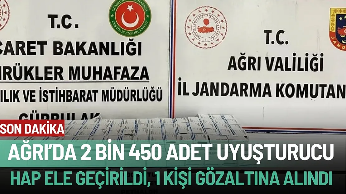 Gürbulak Sınır Kapısı'nda 2 Bin 450 Adet Uyuşturucu Hap Ele Geçirildi