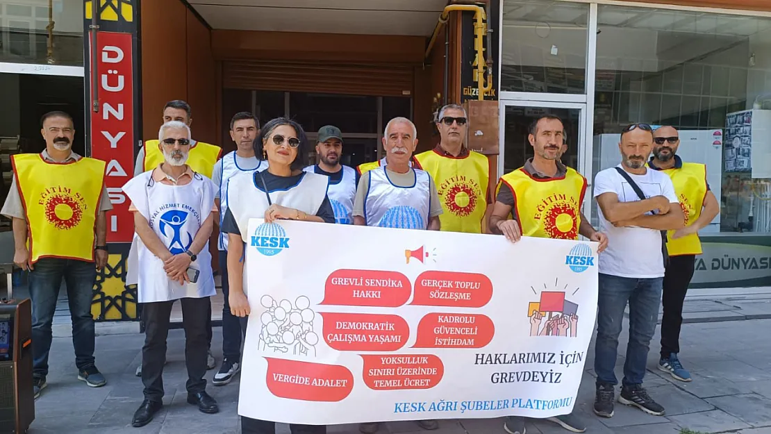 KESK Ağrı'da greve çıktı!