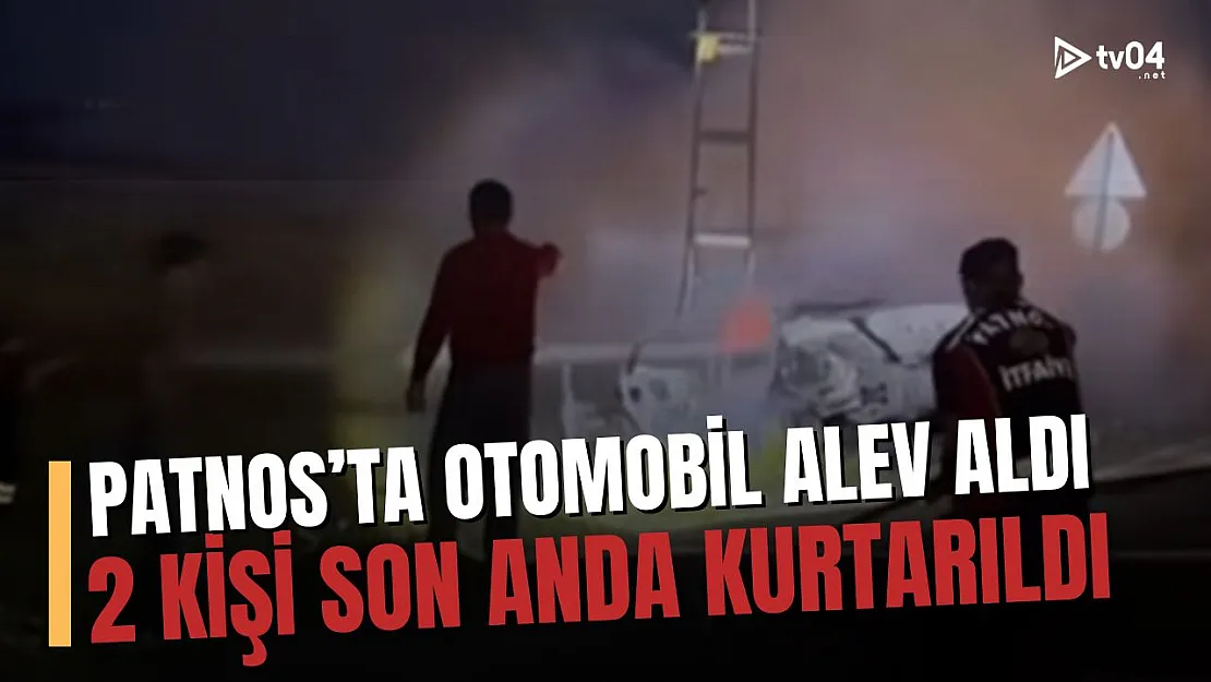 Patnos'ta Otomobil Kazası Sonrası Yangın: 2 Genç Son Anda Kurtarıldı