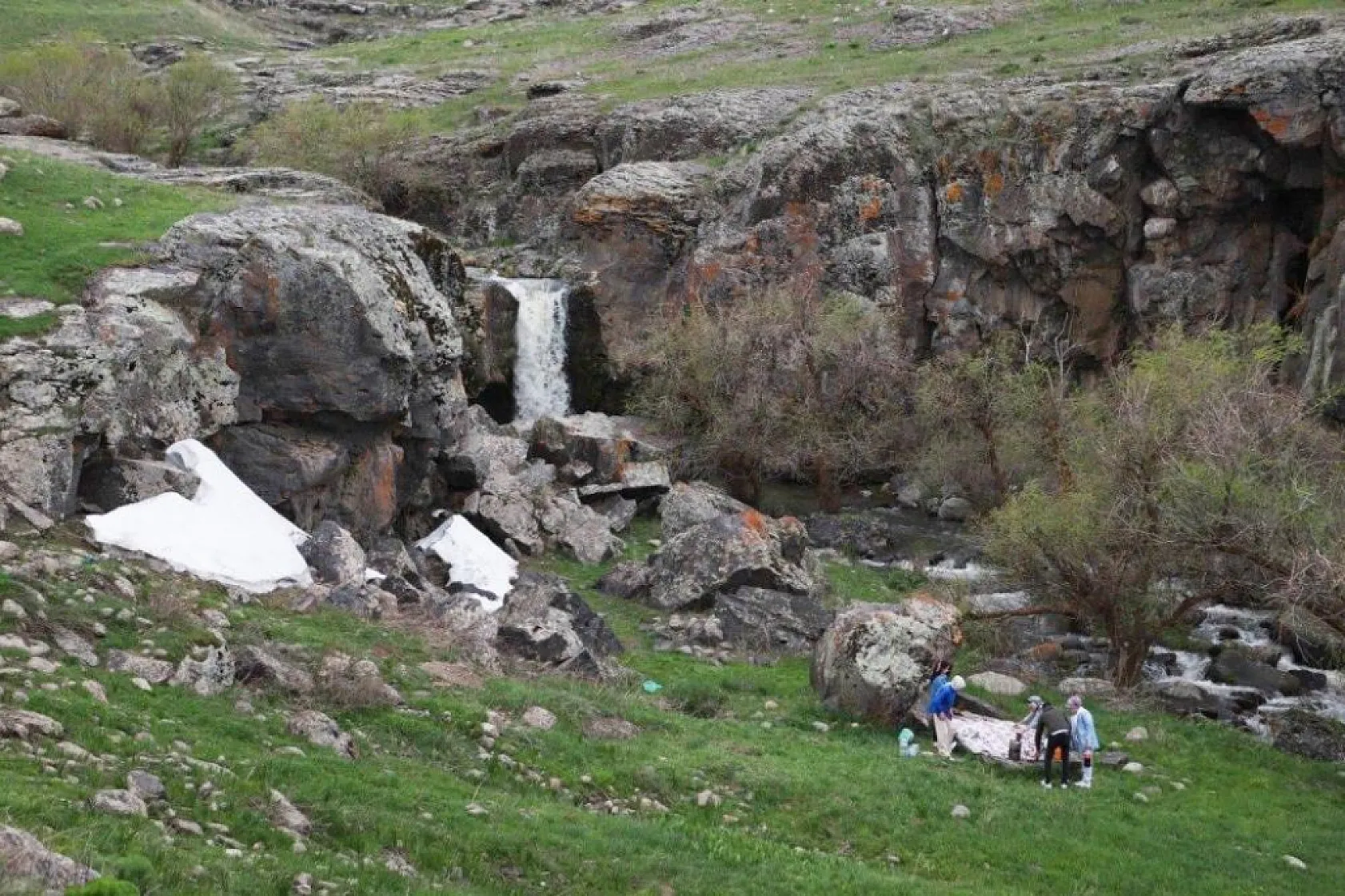 Ağrı'da baharın gelişi ile doğanın renk uyumu büyüledi