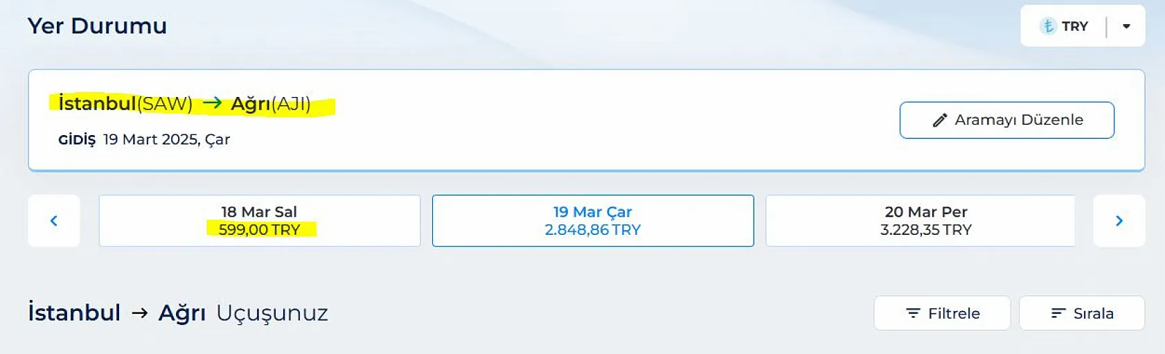 AJET'ten Ramazan Ayı Kampanyası: Ağrı'dan Uçuş 599 Lira!
