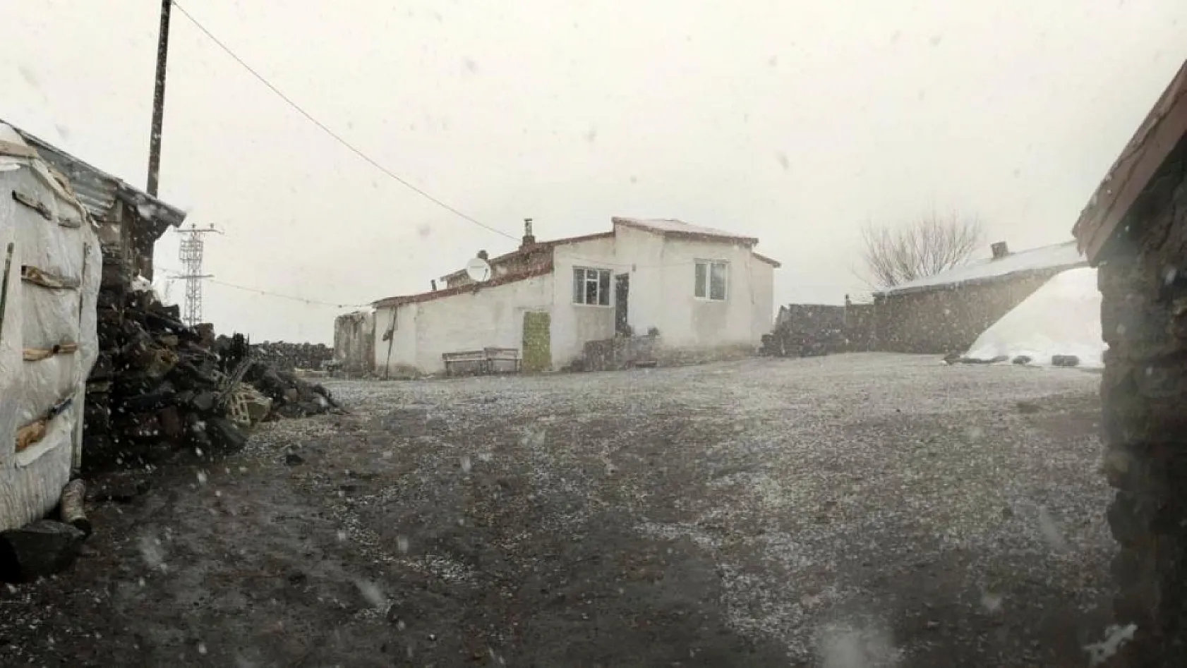 Ağrı'da o köy Mayıs ayının ortasında beyaza büründü