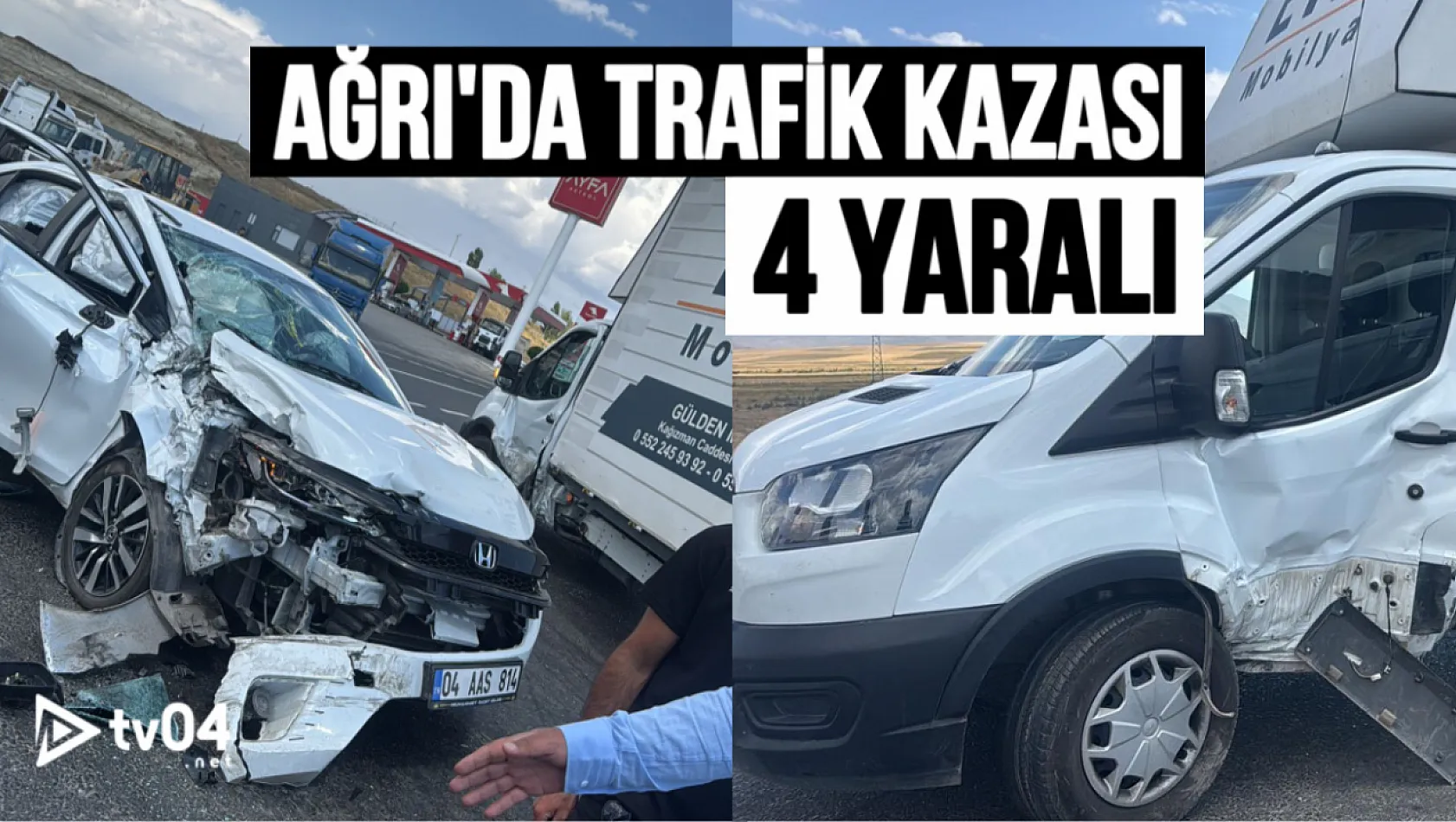 Ağrı'da Hayvan Borsası Yakınlarında Trafik Kazası: 4 Kişi Yaralandı