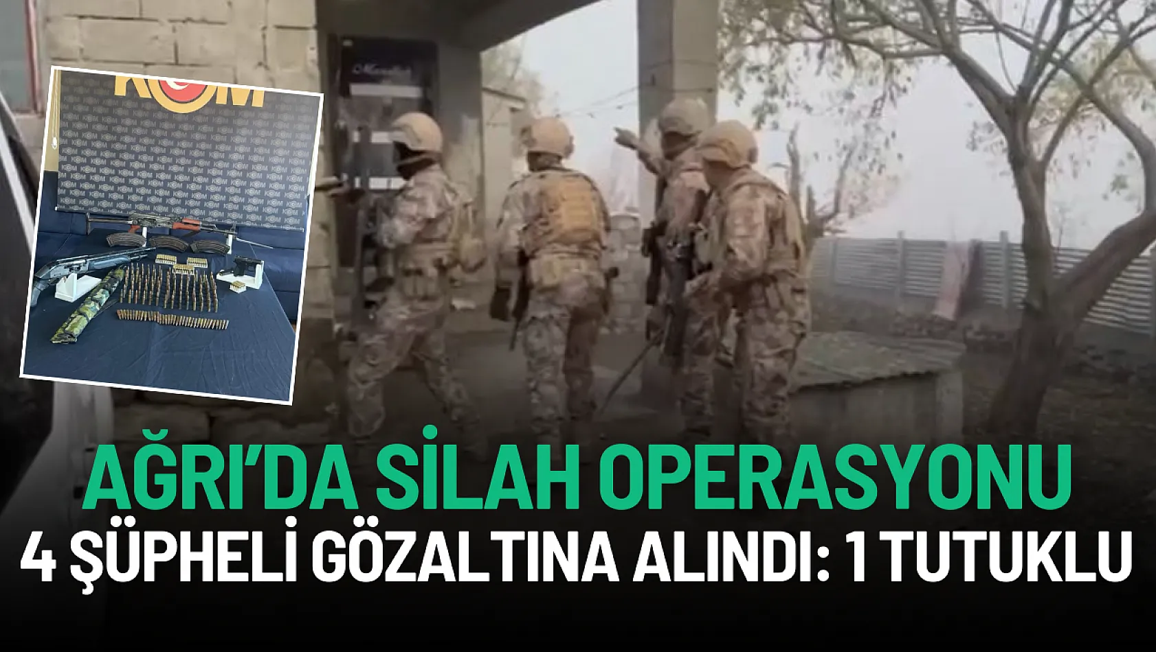 Ağrı'da Kaçak Silah Operasyonu: 4 Şüpheli Yakalandı