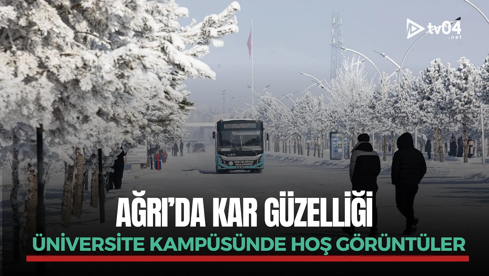 Ağrı'da kar güzelliği: Üniversite Kampüsü kartpostallık görüntüler sundu