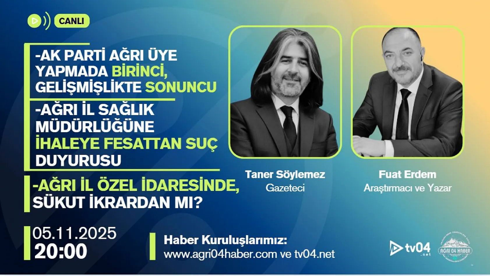 Ağrı Gündemi: AK Parti, Sağlık Müdürlüğü ve Özel İdare'deki Kritik İddialar