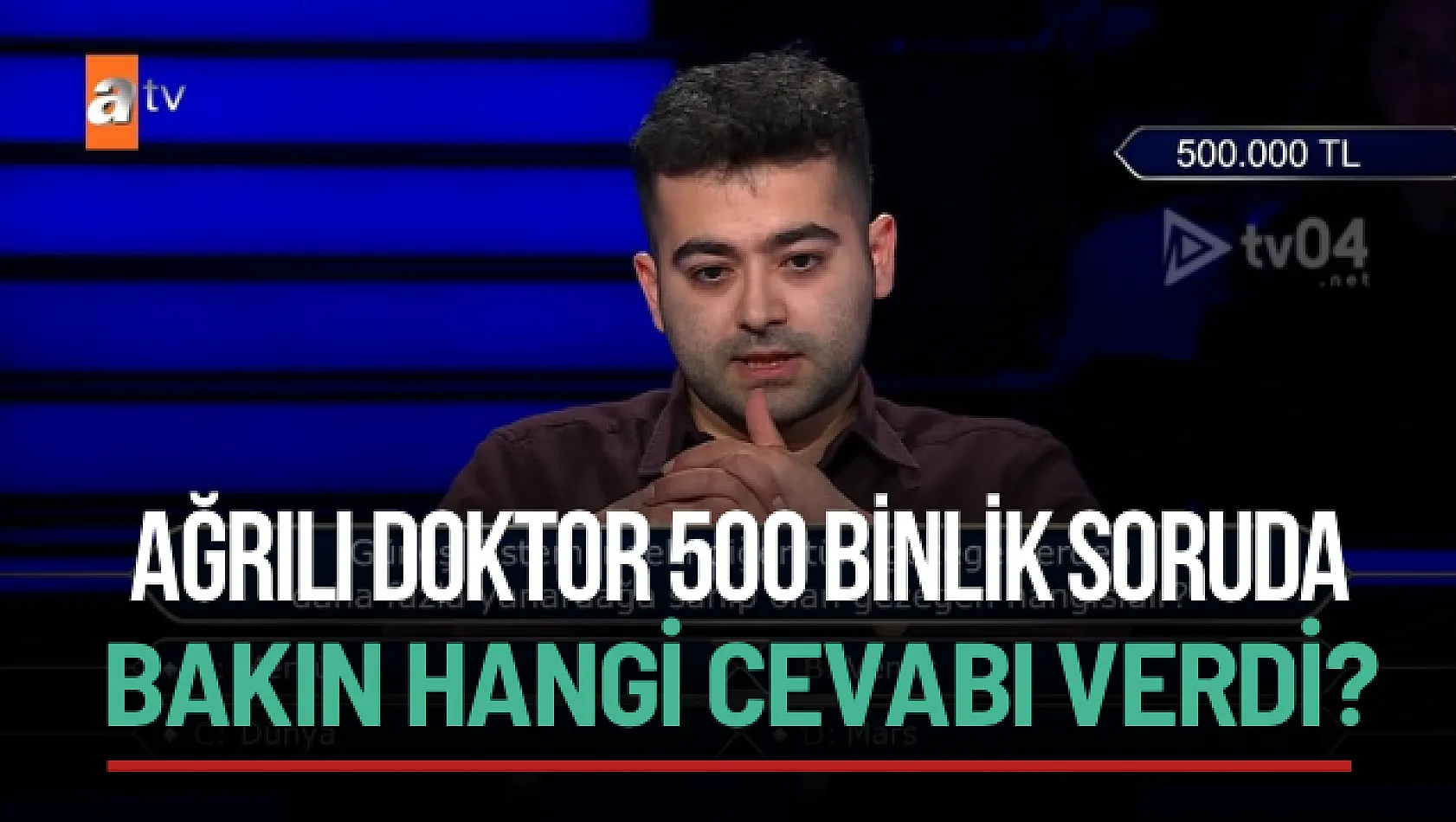 Ağrılı Memet Sakin Milyoner'de Büyük Heyecan Yaşattı