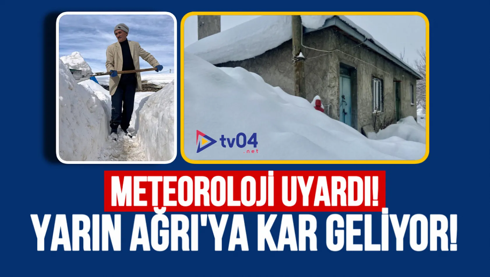 Doğu Anadolu'ya Kuvvetli Kar Uyarısı: Ağrı'da 5–20 cm Kar Bekleniyor
