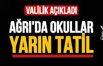Ağrı'da 31 Aralık'ta Okullara Kar Tatili: Eğitime 1 Gün Ara Verildi