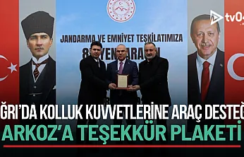 Ağrı'da Arkoz Çimento'ya Kolluk Güçlerine Desteğinden Plaket