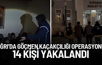Ağrı'da Göçmen Kaçakçılığı Operasyonu: 14 Göçmen Yakalandı