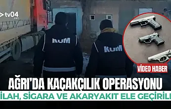 Ağrı'da kaçakçılık operasyonu: Silah, sigara ve akaryakıt ele geçirildi