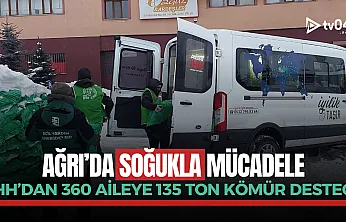 Ağrı'da soğukla mücadele: İHH'dan 360 aileye 135 ton kömür desteği