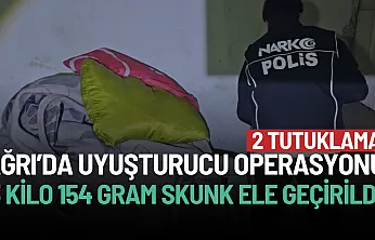 Ağrı'da Uyuşturucu Operasyonu: 3 Kilo 154 Gram Skunk Ele Geçirildi