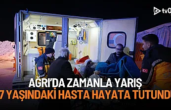 Ağrı'da zamanla yarış: Kapalı yollar açıldı, 77 yaşındaki hasta hayata tutundu