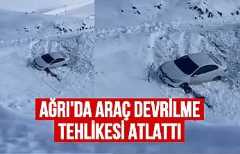 Ağrı Hamur Demirkapı Köyü Yolunda Otomobil Buzda Kontrolden Çıktı