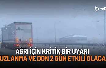 Ağrı için kritik uyarı: Buzlanma ve don 2 gün etkili olacak