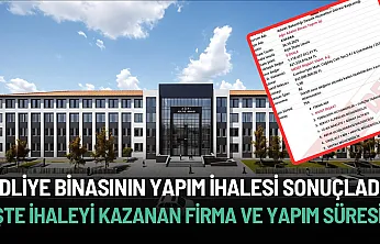Ağrı Yeni Adalet Binası İhalesi Sonuçlandı: Kazanan Firma ve Yapım Süresi Belli Oldu!